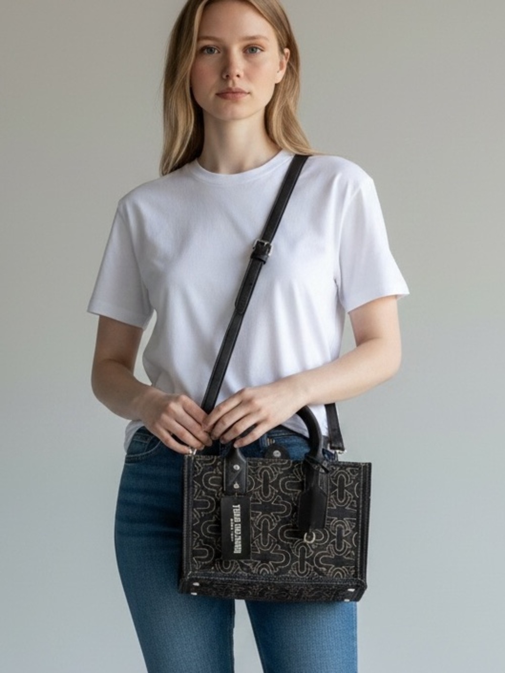 True Religion Black Quilted Satchel - Picture 3 of 6